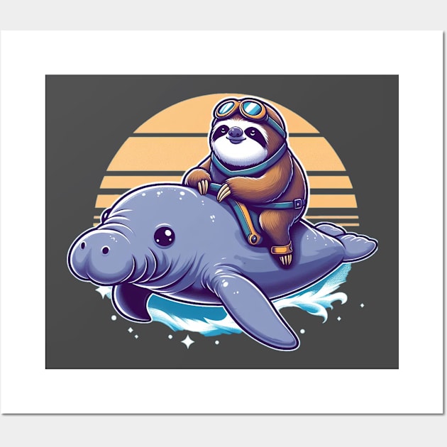 Manatee Sloth Wall Art by Jason's Finery